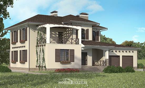 285-002-П Проект двухэтажного дома и гаражом, просторный загородный дом из кирпича Анапа | Проекты домов от House Expert