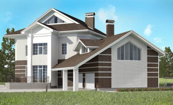 410-001-П Проект двухэтажного дома и гаражом, уютный дом из кирпича Анапа | Проекты домов от House Expert