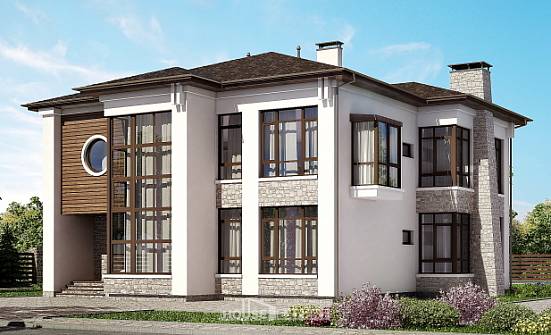 300-005-П Проект двухэтажного дома, просторный коттедж из кирпича Анапа | Проекты домов от House Expert