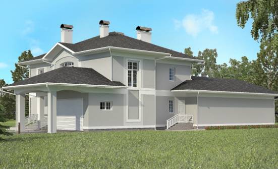 360-001-П Проект двухэтажного дома и гаражом, просторный домик из кирпича Анапа | Проекты домов от House Expert