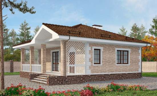 065-002-П Проект бани из кирпича Анапа | Проекты одноэтажных домов от House Expert