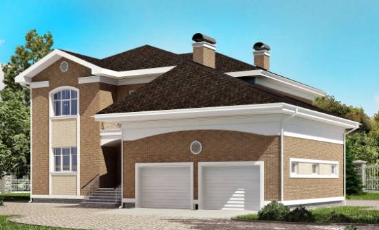335-002-П Проект двухэтажного дома, гараж, уютный домик из кирпича Анапа | Проекты домов от House Expert