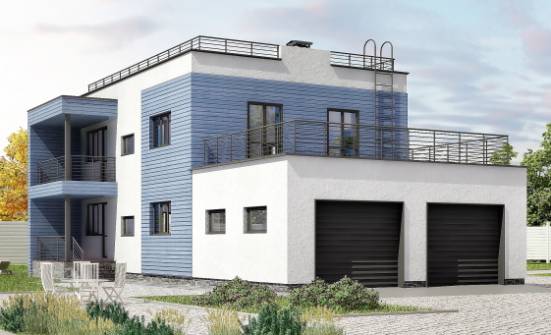 180-012-Л Проект двухэтажного дома и гаражом, простой загородный дом из кирпича Анапа | Проекты домов от House Expert