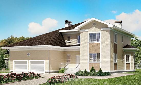 335-001-Л Проект двухэтажного дома и гаражом, классический домик из кирпича Анапа | Проекты домов от House Expert