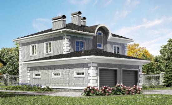 245-004-Л Проект двухэтажного дома, гараж, современный домик из кирпича Анапа | Проекты домов от House Expert