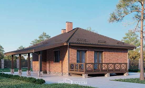 070-006-Л Проект одноэтажного дома, миниатюрный загородный дом из пеноблока Анапа | Проекты домов от House Expert