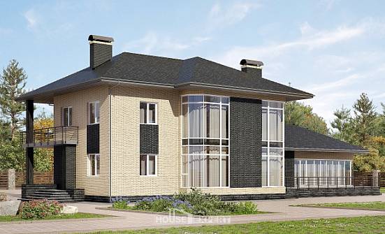 305-003-Л Проект двухэтажного дома, уютный дом из поризованных блоков Анапа | Проекты домов от House Expert
