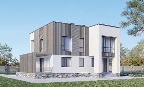 150-017-П Проект двухэтажного дома, недорогой коттедж из газосиликатных блоков Анапа | Проекты домов от House Expert