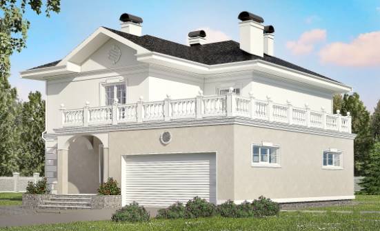 340-002-П Проект двухэтажного дома, гараж, огромный дом из кирпича Анапа | Проекты домов от House Expert