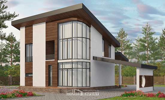 230-001-П Проект двухэтажного дома с мансардным этажом, просторный коттедж из кирпича Анапа | Проекты домов от House Expert