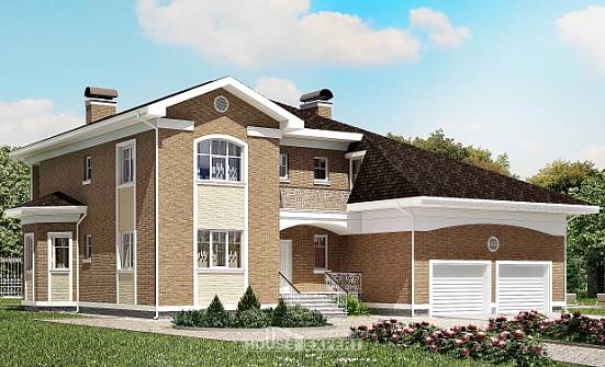 335-002-П Проект двухэтажного дома, гараж, уютный домик из кирпича Анапа | Проекты домов от House Expert