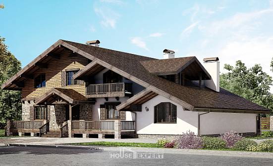 320-002-П Проект двухэтажного дома с мансардным этажом, уютный загородный дом из кирпича Анапа | Проекты домов от House Expert