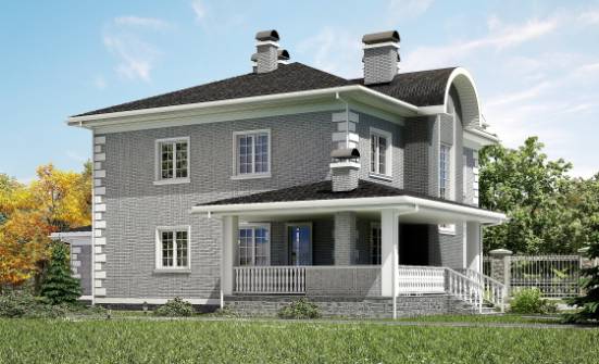 245-004-Л Проект двухэтажного дома, гараж, современный домик из кирпича Анапа | Проекты домов от House Expert