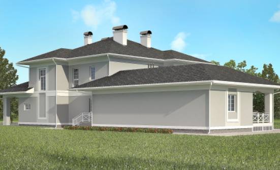 360-001-П Проект двухэтажного дома и гаражом, просторный домик из кирпича Анапа | Проекты домов от House Expert
