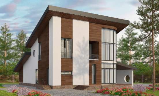 230-001-П Проект двухэтажного дома с мансардным этажом, просторный коттедж из кирпича Анапа | Проекты домов от House Expert