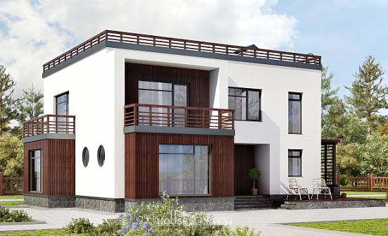 215-002-П Проект двухэтажного дома, простой коттедж из бризолита Анапа | Проекты домов от House Expert
