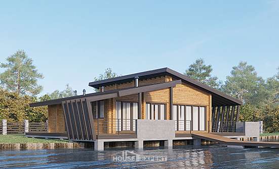 100-007-П Проект бани из дерева Анапа | Проекты домов от House Expert