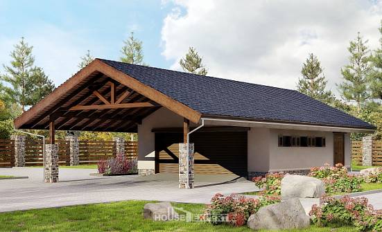 060-005-П Проект гаража из кирпича Анапа | Проекты домов от House Expert