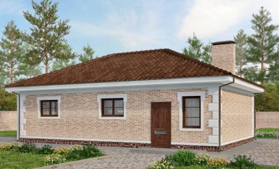070-005-П Проект гаража из кирпича Анапа | Проекты одноэтажных домов от House Expert