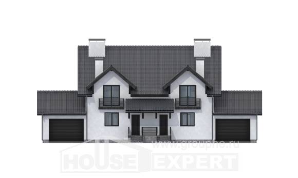 290-003-П Проект двухэтажного дома с мансардой, уютный домик из керамзитобетонных блоков Анапа, House Expert