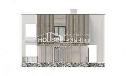 150-017-П Проект двухэтажного дома, недорогой коттедж из блока Анапа, House Expert