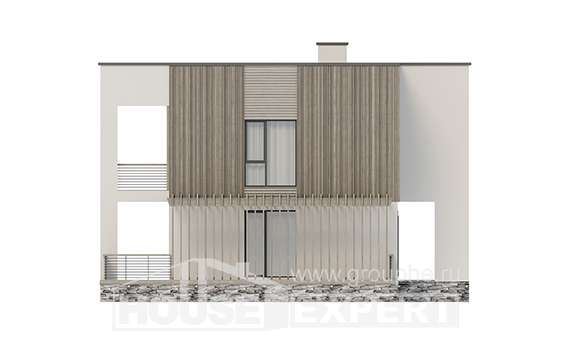 150-017-П Проект двухэтажного дома, недорогой коттедж из блока Анапа, House Expert