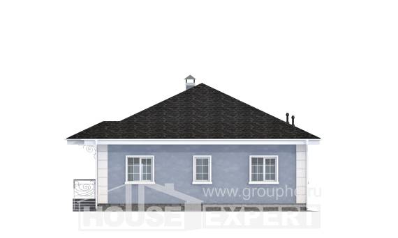 100-001-П Проект одноэтажного дома, доступный домик из твинблока Анапа, House Expert