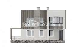 150-017-П Проект двухэтажного дома, компактный загородный дом из бризолита Анапа, House Expert