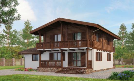200-011-П Проект двухэтажного дома с мансардой, современный загородный дом из арболита Анапа | Проекты домов от House Expert