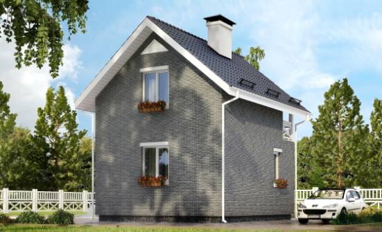 045-001-П Проект двухэтажного дома мансардный этаж, миниатюрный дом из арболита Анапа | Проекты домов от House Expert