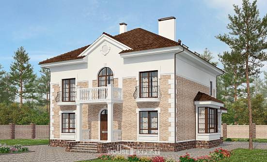 220-008-П Проект двухэтажного дома, простой загородный дом из кирпича Анапа | Проекты домов от House Expert