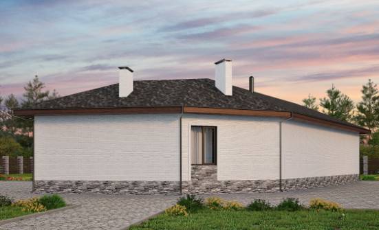 145-001-Л Проект бани из бризолита Анапа | Проекты одноэтажных домов от House Expert
