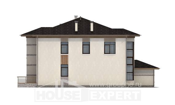 345-001-П Проект двухэтажного дома, просторный домик из блока Анапа, House Expert