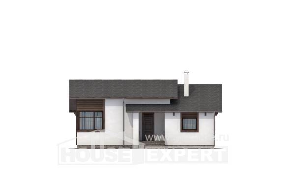 110-003-П Проект одноэтажного дома, компактный коттедж из поризованных блоков Анапа, House Expert
