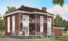 180-006-Л Проект двухэтажного дома и гаражом, классический загородный дом из кирпича Анапа, House Expert