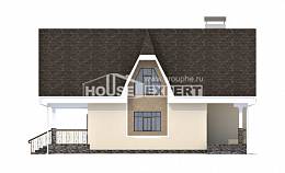 125-001-Л Проект двухэтажного дома с мансардным этажом, доступный коттедж из пеноблока Анапа, House Expert