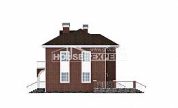 180-006-Л Проект двухэтажного дома и гаражом, уютный домик из кирпича Анапа, House Expert