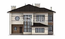 345-001-П Проект двухэтажного дома, просторный загородный дом из арболита Анапа, House Expert