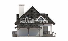 110-002-Л Проект двухэтажного дома с мансардным этажом и гаражом, красивый дом из бризолита Анапа, House Expert