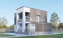 150-017-П Проект двухэтажного дома, простой домик из газобетона Анапа, House Expert