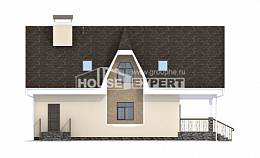 125-001-Л Проект двухэтажного дома мансардный этаж, экономичный загородный дом из твинблока Анапа, House Expert