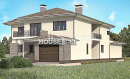 500-001-П Проект трехэтажного дома и гаражом, красивый дом из кирпича Анапа, House Expert