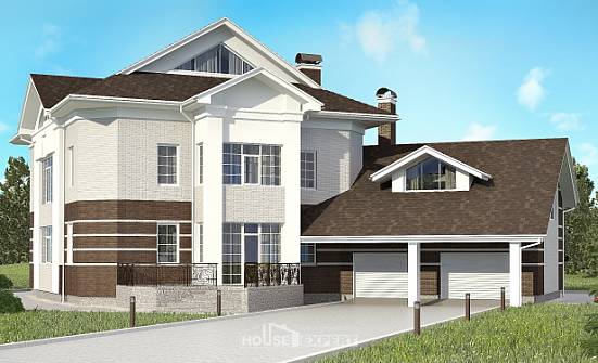 410-001-П Проект двухэтажного дома и гаражом, уютный дом из кирпича Анапа | Проекты домов от House Expert