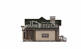 180-010-П Проект двухэтажного дома с мансардой, гараж, уютный домик из твинблока Анапа, House Expert