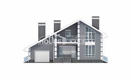190-006-Л Проект двухэтажного дома мансардный этаж, гараж, уютный домик из арболита Анапа, House Expert
