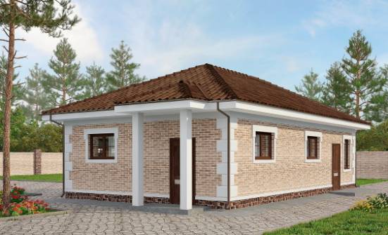 070-005-П Проект гаража из кирпича Анапа | Проекты одноэтажных домов от House Expert