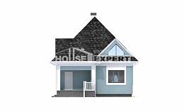 110-001-Л Проект двухэтажного дома с мансардой, экономичный домик из керамзитобетонных блоков Анапа, House Expert