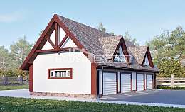145-002-Л Проект гаража из теплоблока Анапа, House Expert