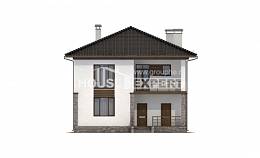 170-005-П Проект двухэтажного дома, скромный загородный дом из газосиликатных блоков Анапа, House Expert