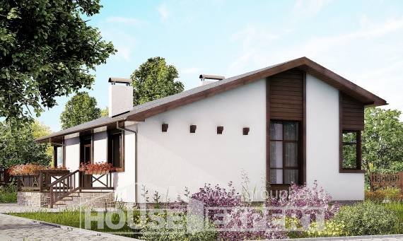 110-003-П Проект одноэтажного дома, компактный загородный дом из арболита Анапа, House Expert